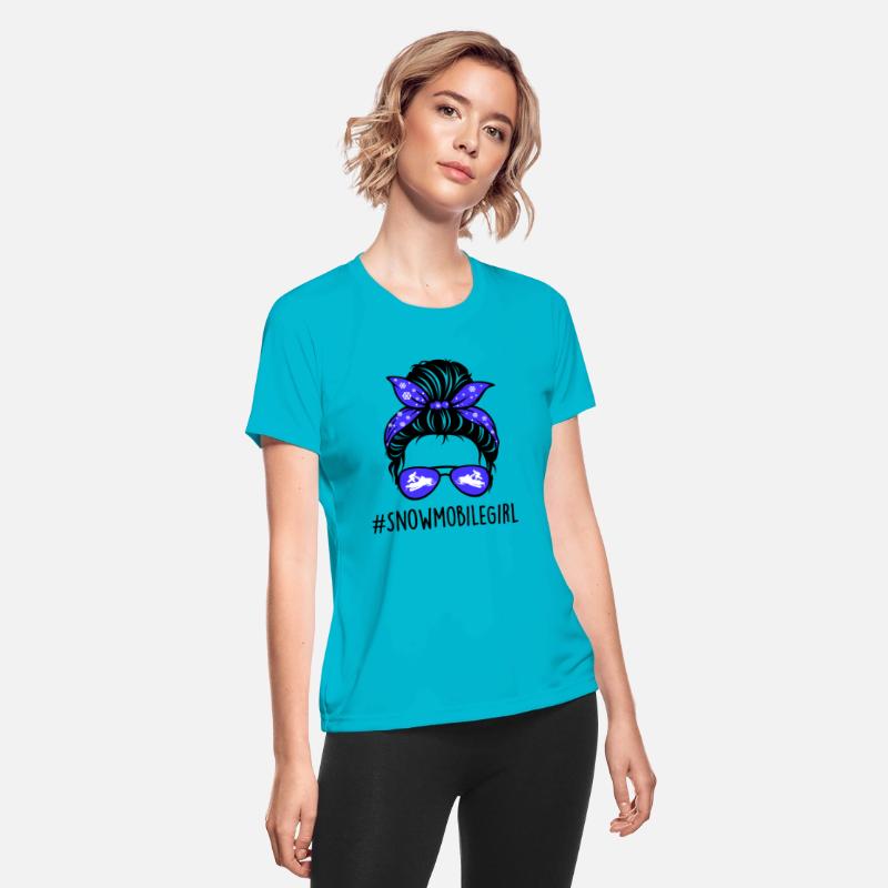 Snowmobile Girl TShirt Snowmobiling Snow Riding
