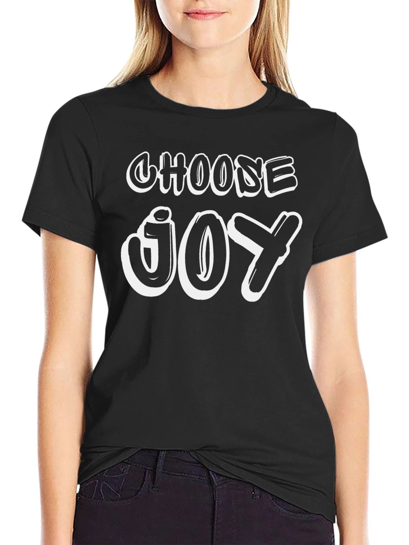 Choose Joy Black T-Shirt for Men
