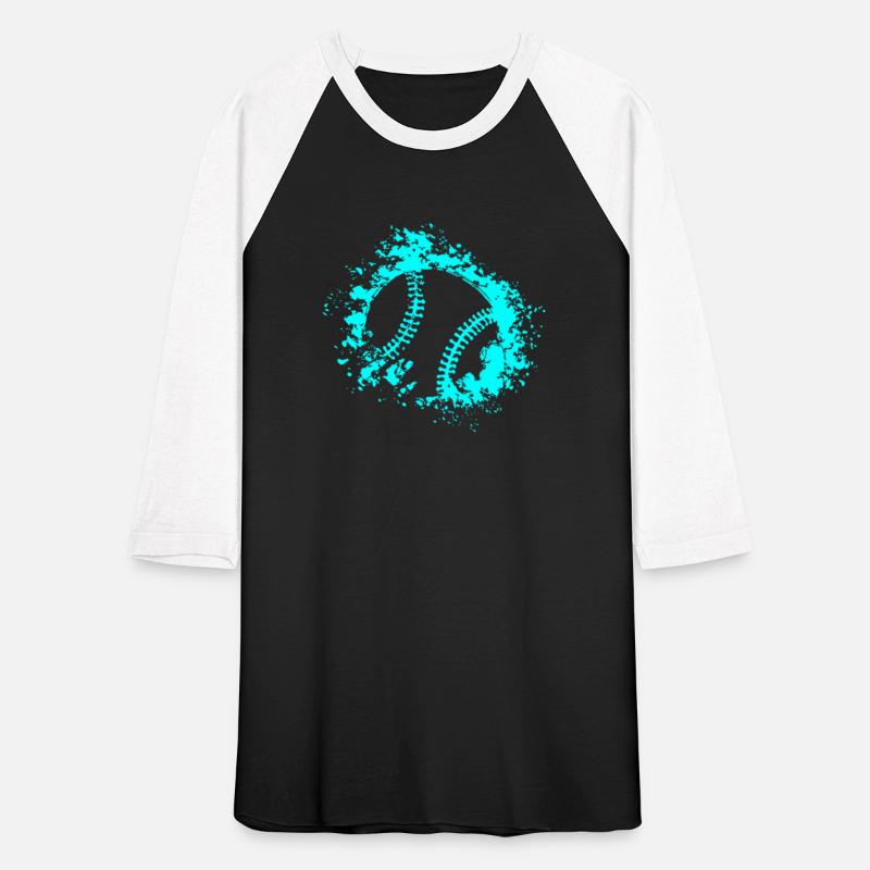 Softball Distressed Ball Teal Black