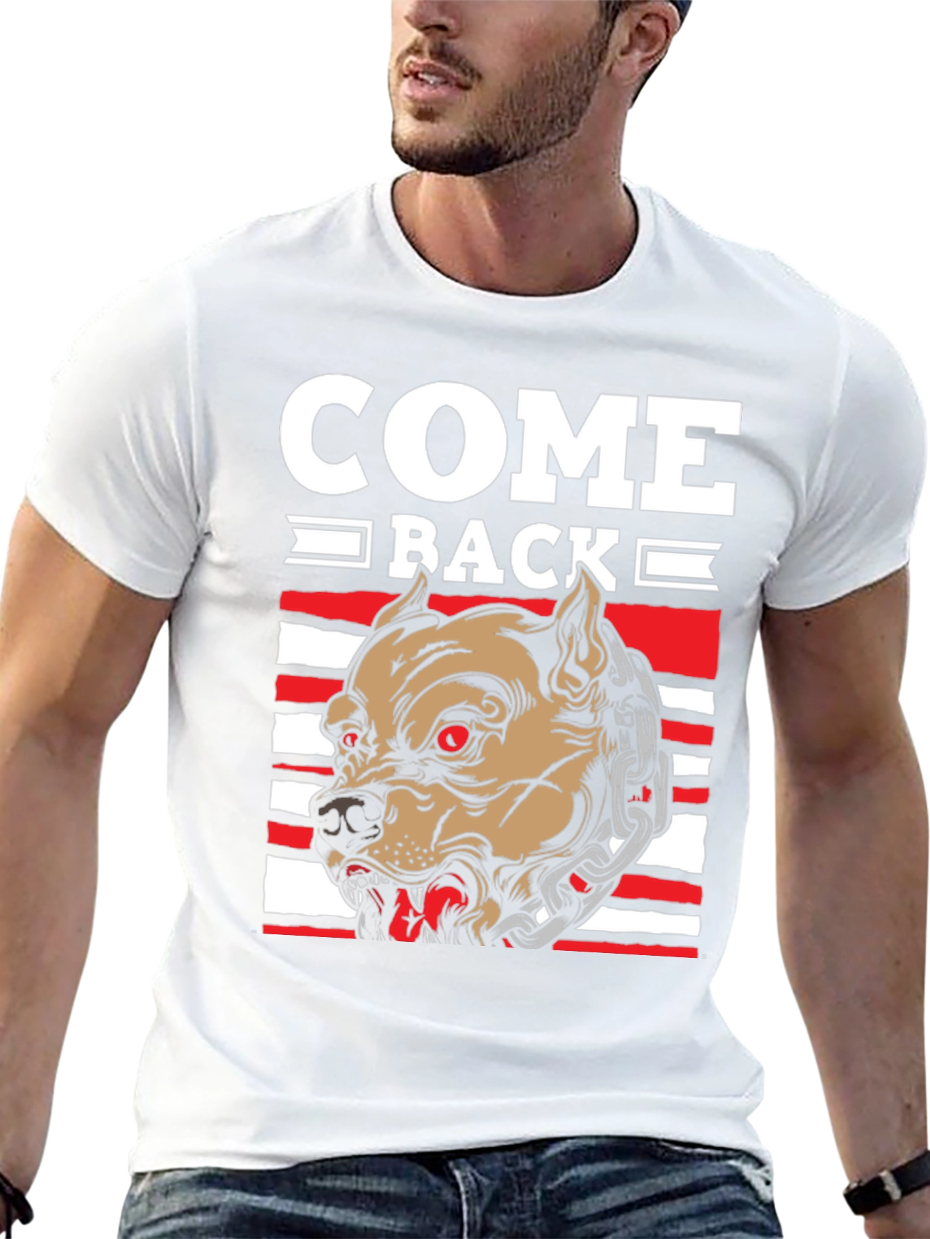 Come Back Pitbull Graphic T-Shirt - Mens Black Tee