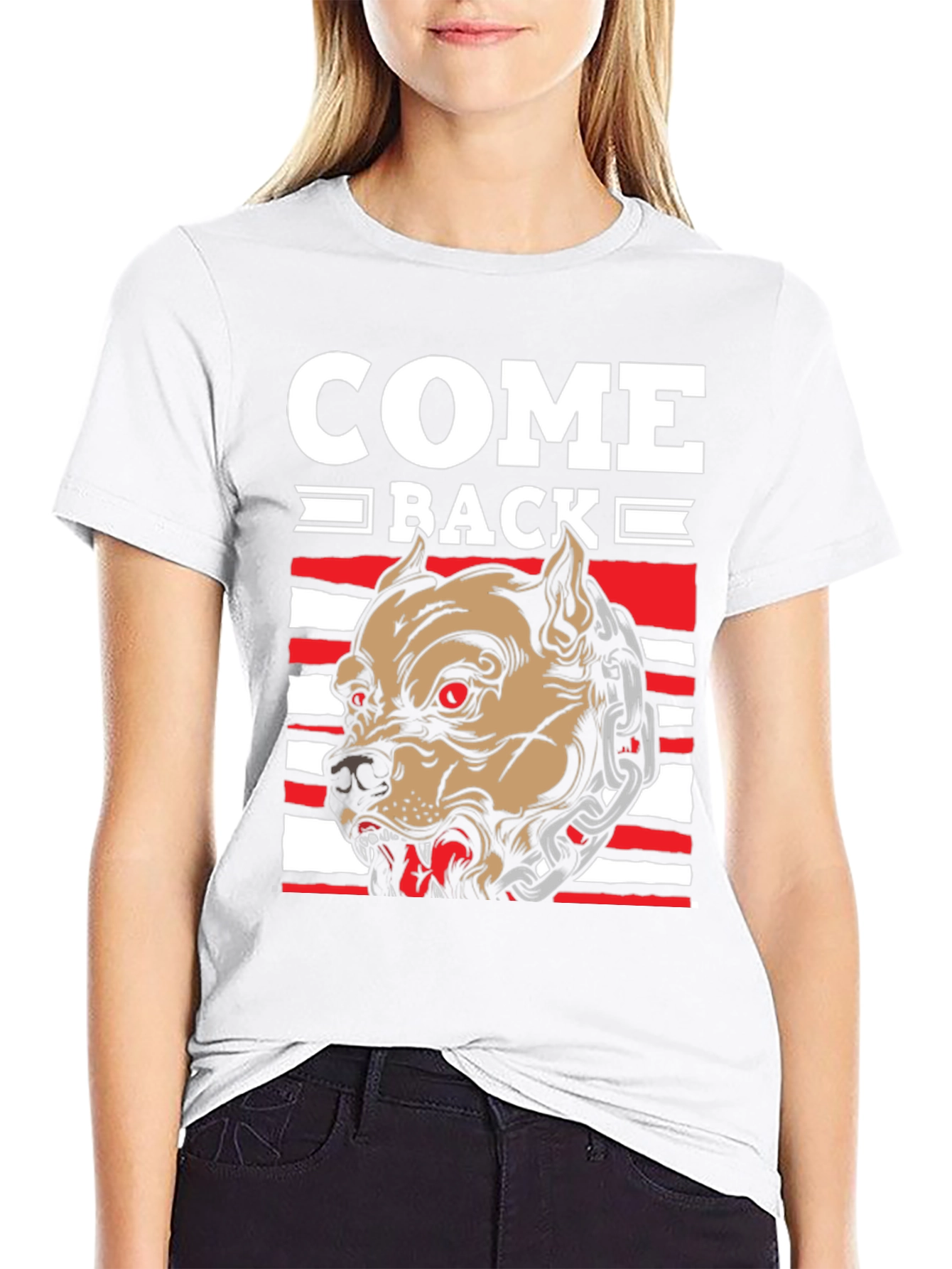 Come Back Pitbull Graphic T-Shirt - Mens Black Tee
