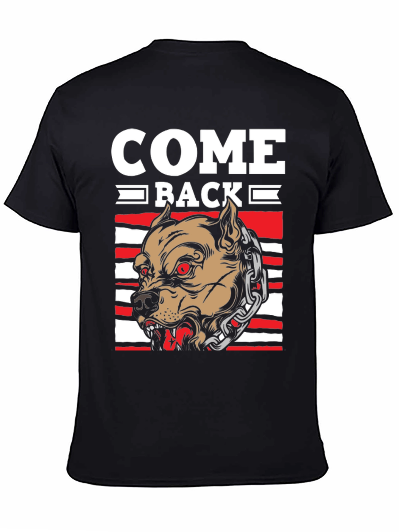Come Back Pitbull Graphic T-Shirt - Mens Black Tee
