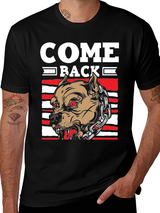Come Back Pitbull Graphic T-Shirt - Mens Black Tee