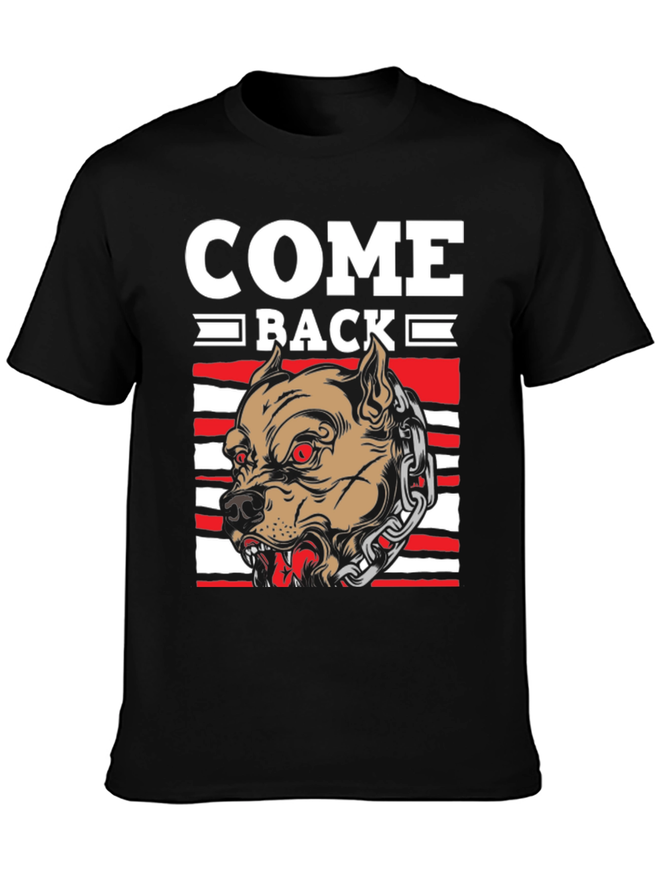 Come Back Pitbull Graphic T-Shirt - Mens Black Tee