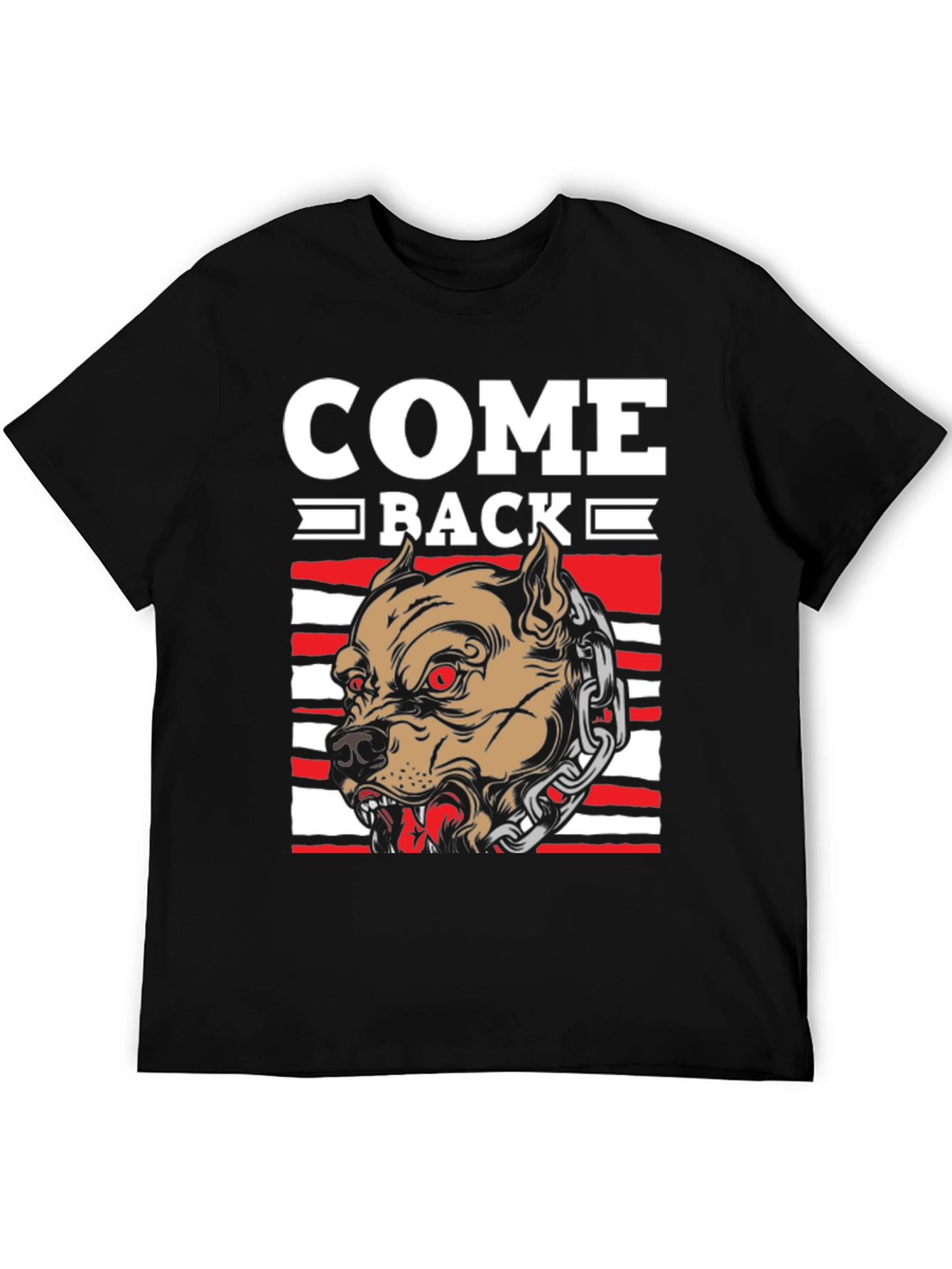 Come Back Pitbull Graphic T-Shirt - Mens Black Tee