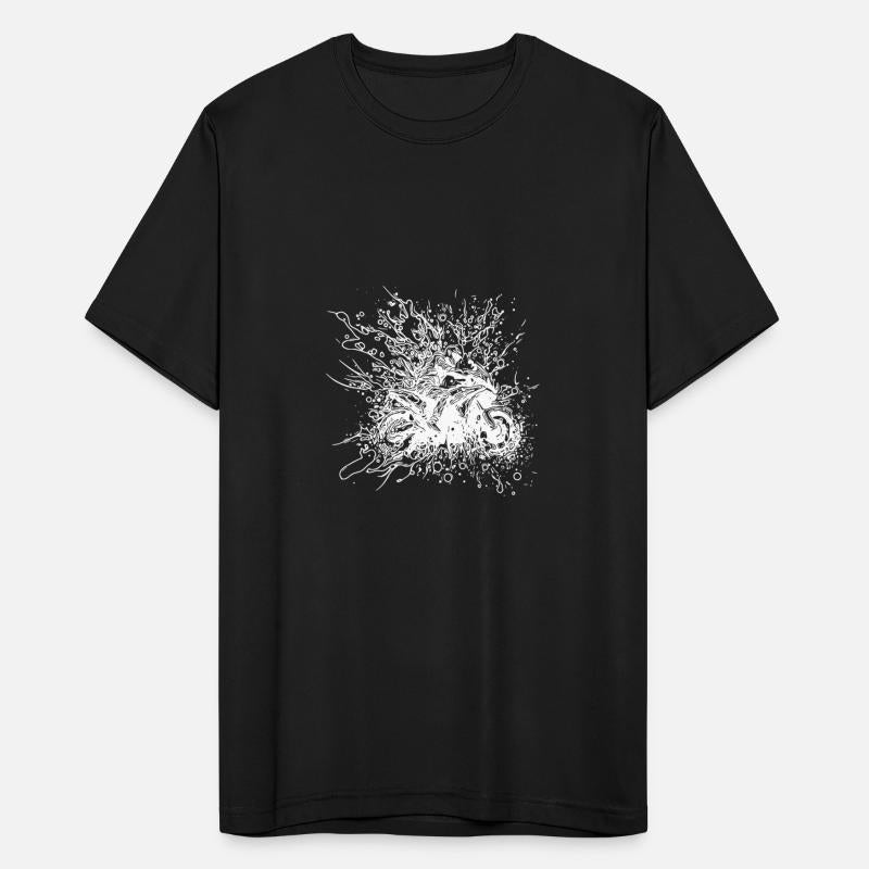 Splash Style Motorcyclist Off-road Driving Tattoo