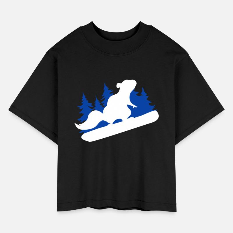 Squirrel Snowboard Funny Snowboarding