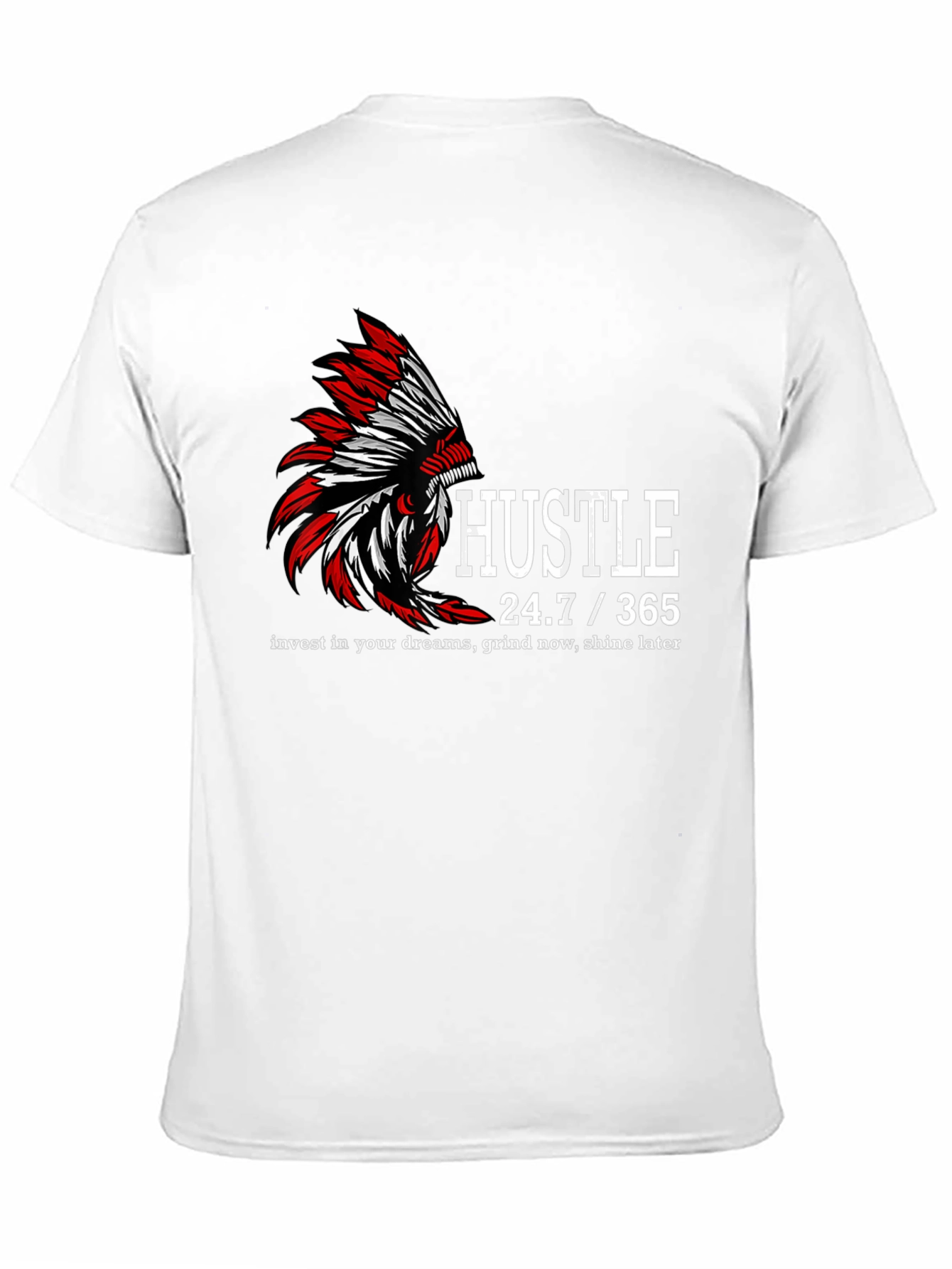 Hustle 24/7/365 Graphic Print Black T-Shirt