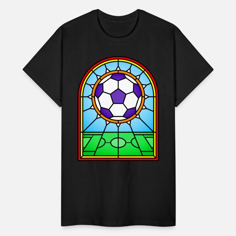 Stained Glass Window Football Soccer Art