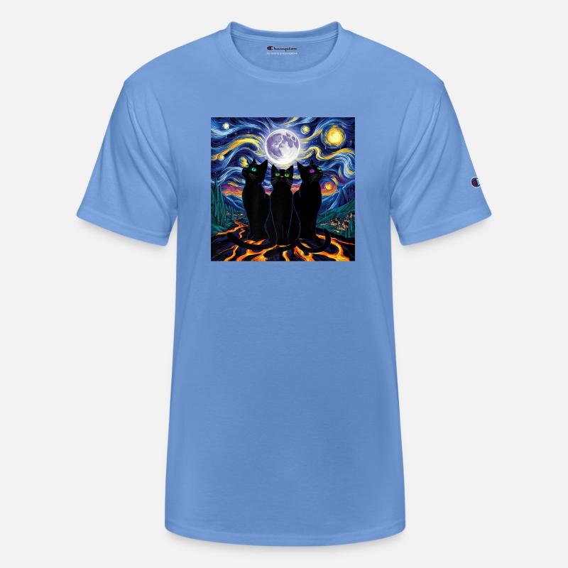 Starry Night Cat Art Premium