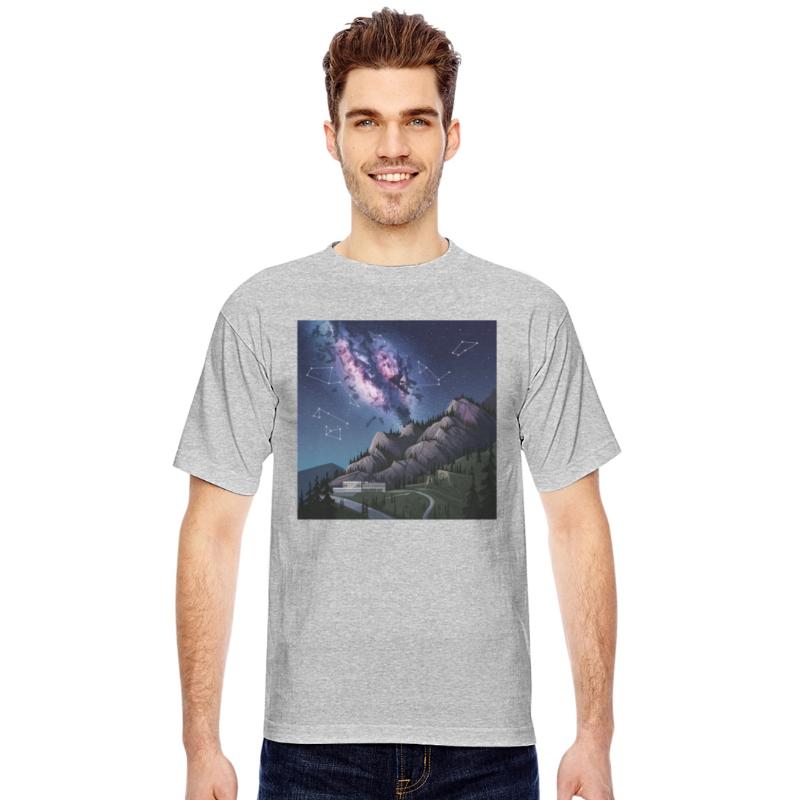 Starry Night Over Mountain Lodge