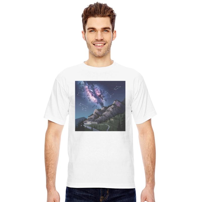 Starry Night Over Mountain Lodge