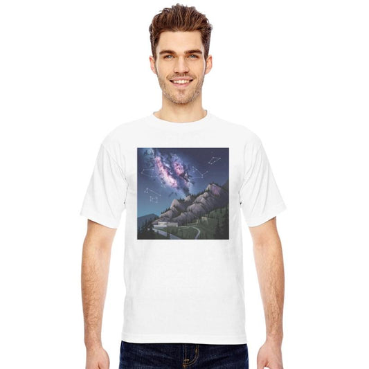 Starry Night Over Mountain Lodge