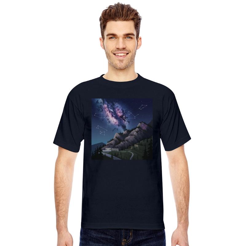 Starry Night Over Mountain Lodge