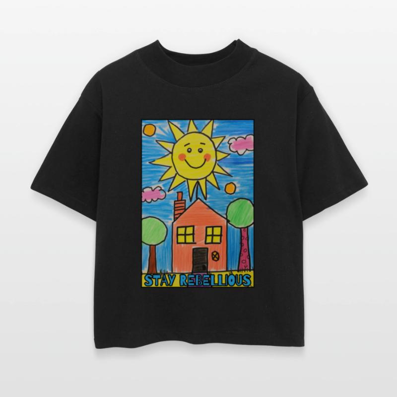 STAY REBELLIOUS: Kids Drawing Sun and Garden