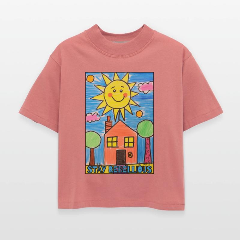 STAY REBELLIOUS: Kids Drawing Sun and Garden