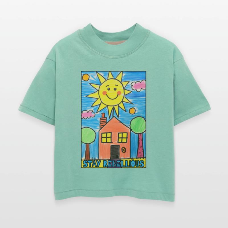 STAY REBELLIOUS: Kids Drawing Sun and Garden