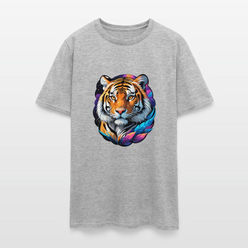 Stellar Tiger Aura - Cosmic Animal Artwork