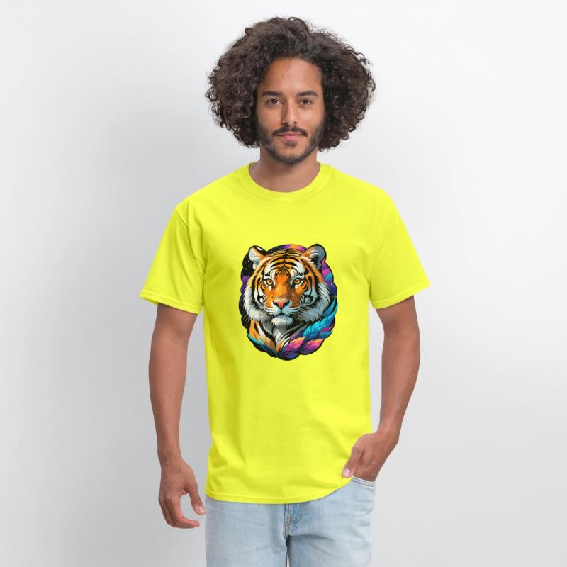 Stellar Tiger Aura - Cosmic Animal Artwork