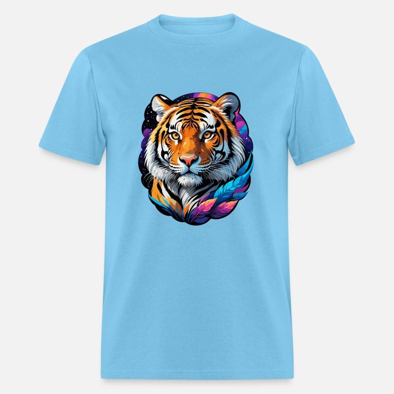 Stellar Tiger Aura - Cosmic Animal Artwork