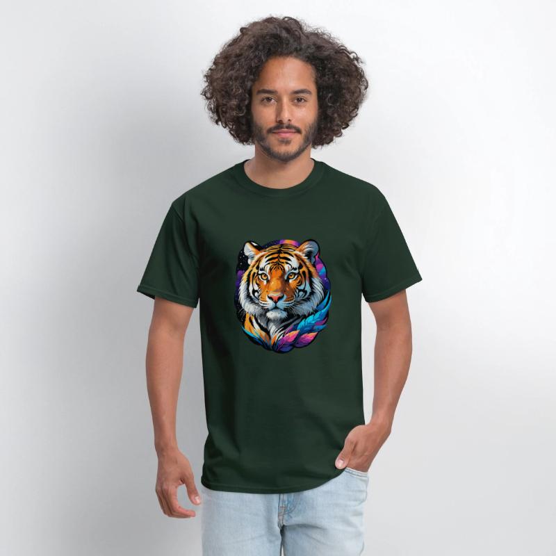 Stellar Tiger Aura - Cosmic Animal Artwork