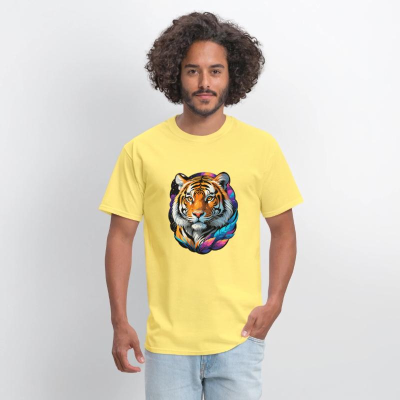 Stellar Tiger Aura - Cosmic Animal Artwork