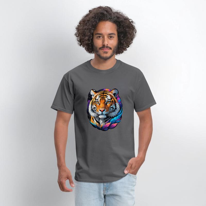 Stellar Tiger Aura - Cosmic Animal Artwork