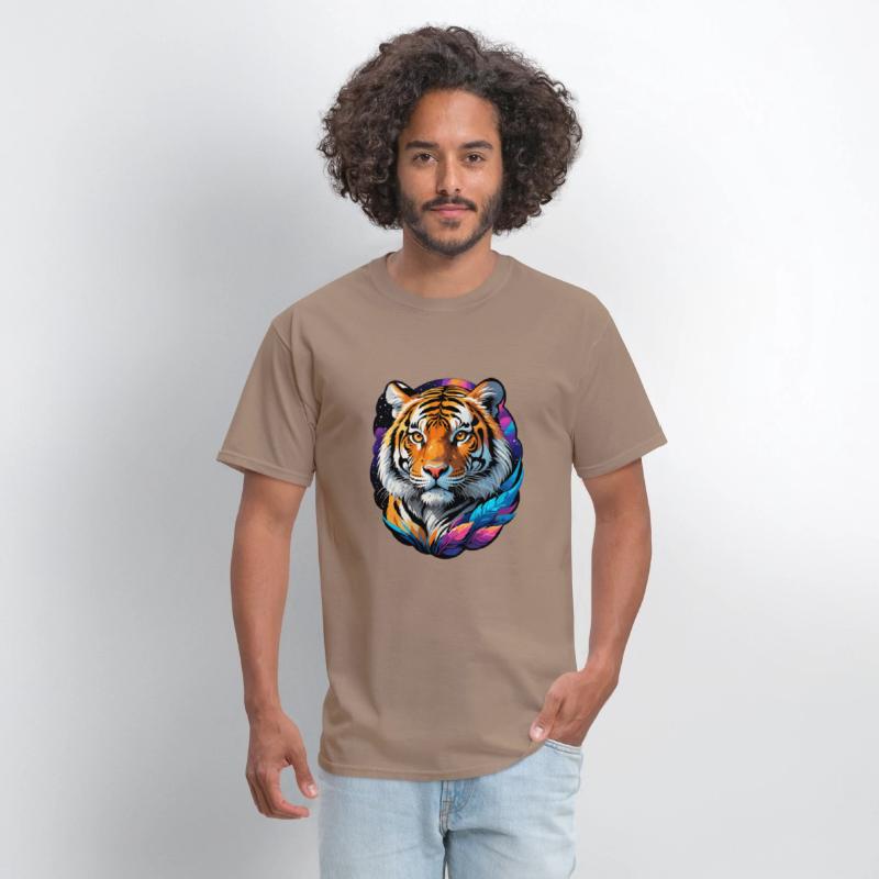 Stellar Tiger Aura - Cosmic Animal Artwork