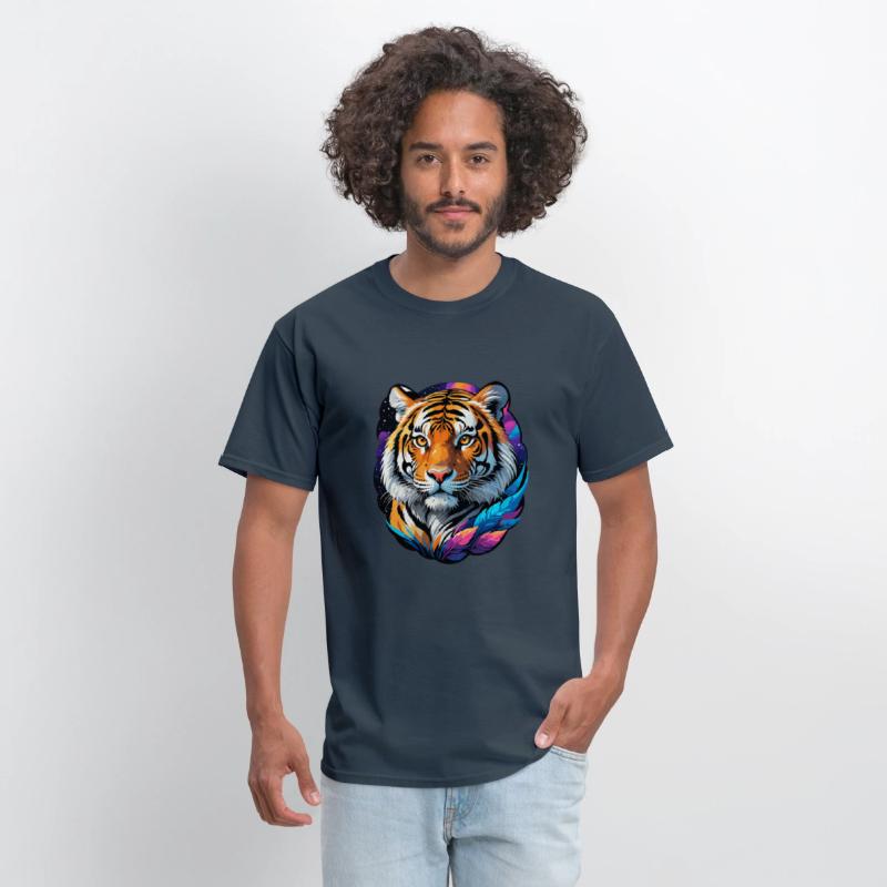 Stellar Tiger Aura - Cosmic Animal Artwork
