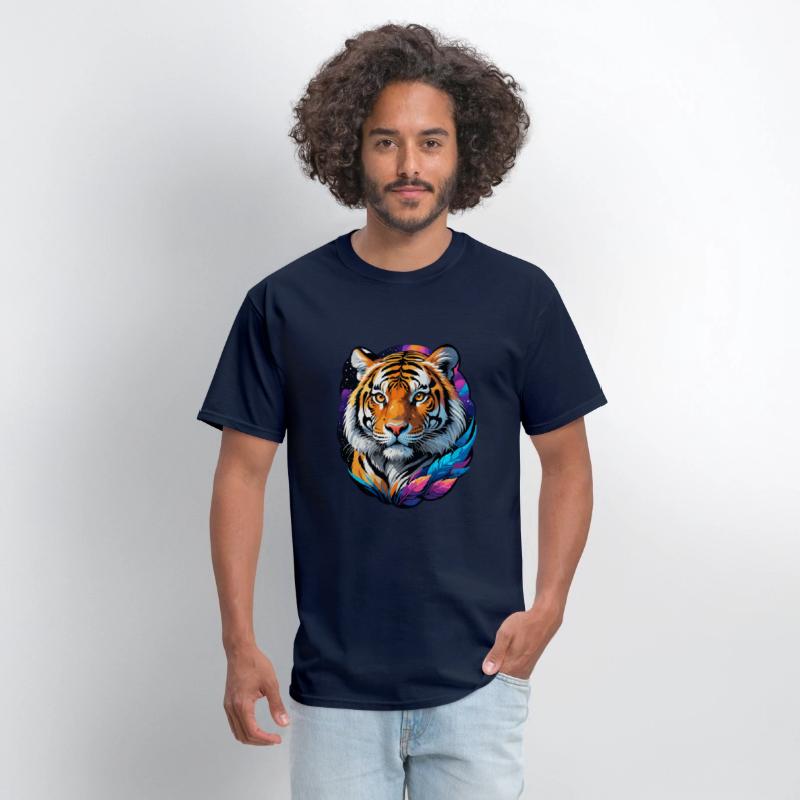 Stellar Tiger Aura - Cosmic Animal Artwork