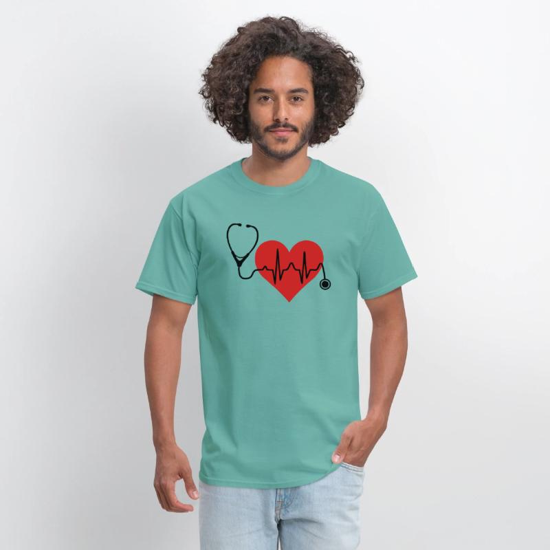 Stethoscope Heartbeat Heart T Shirt