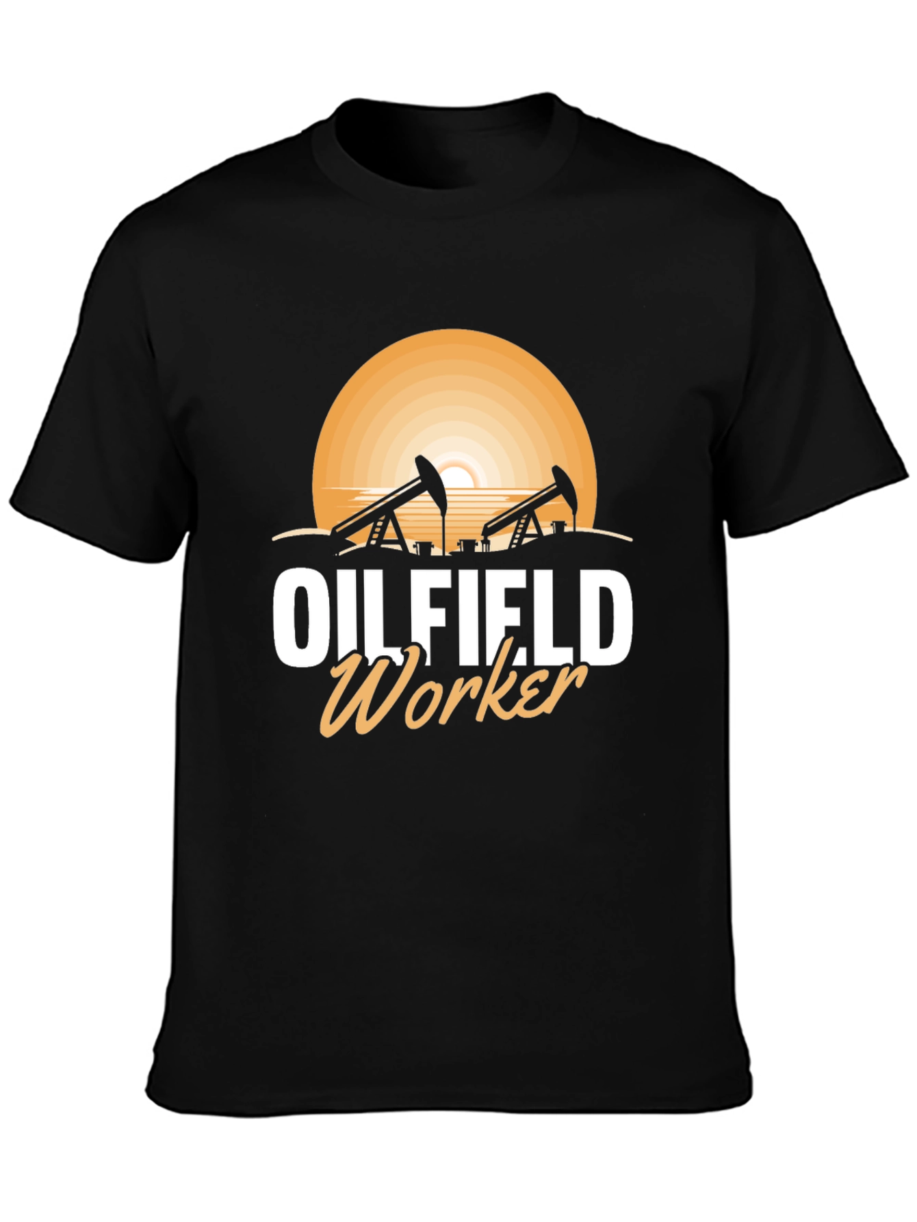 Oilfield Worker Graphic Tee - Sunset Design