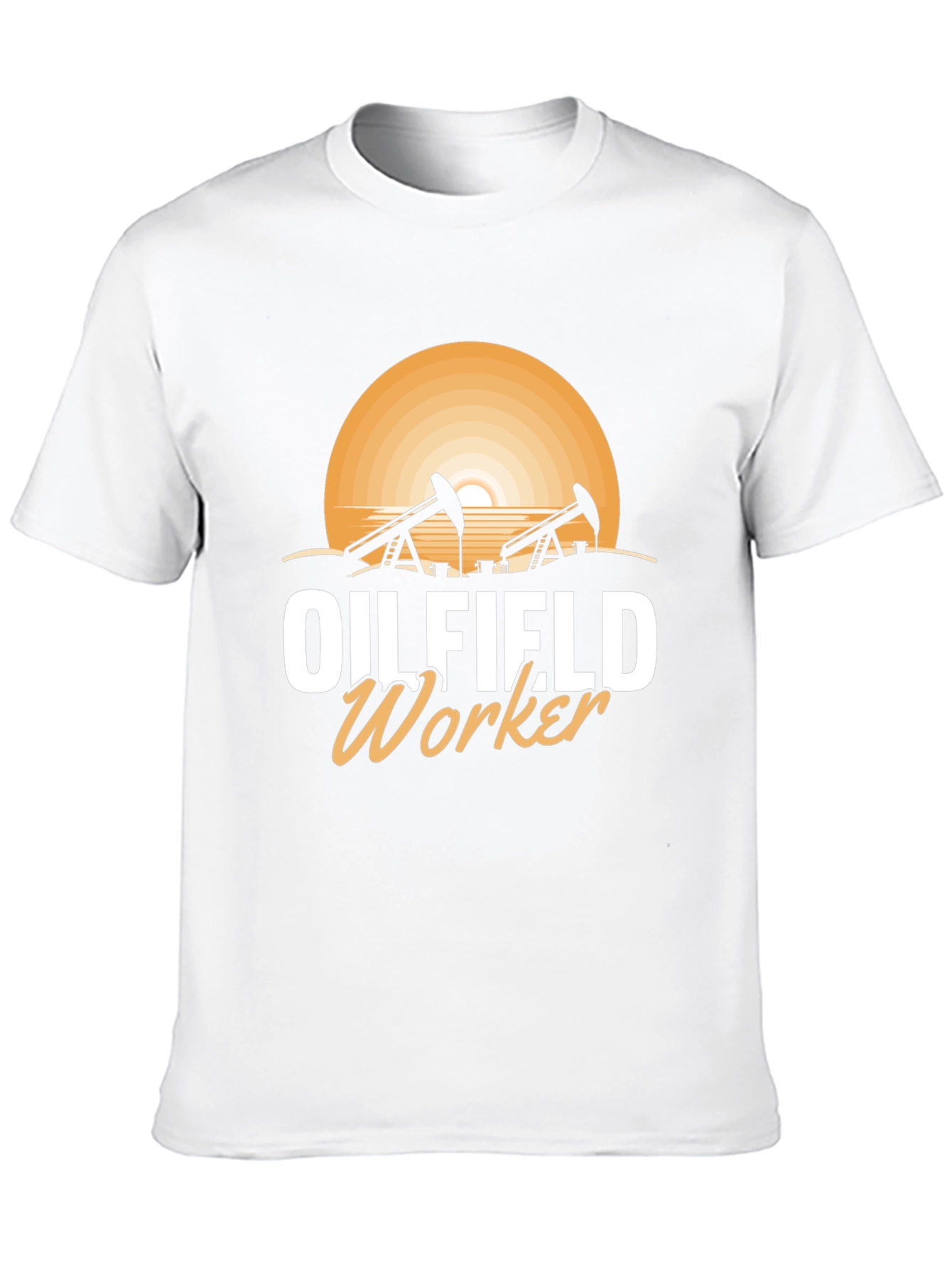 Oilfield Worker Graphic Tee - Sunset Design
