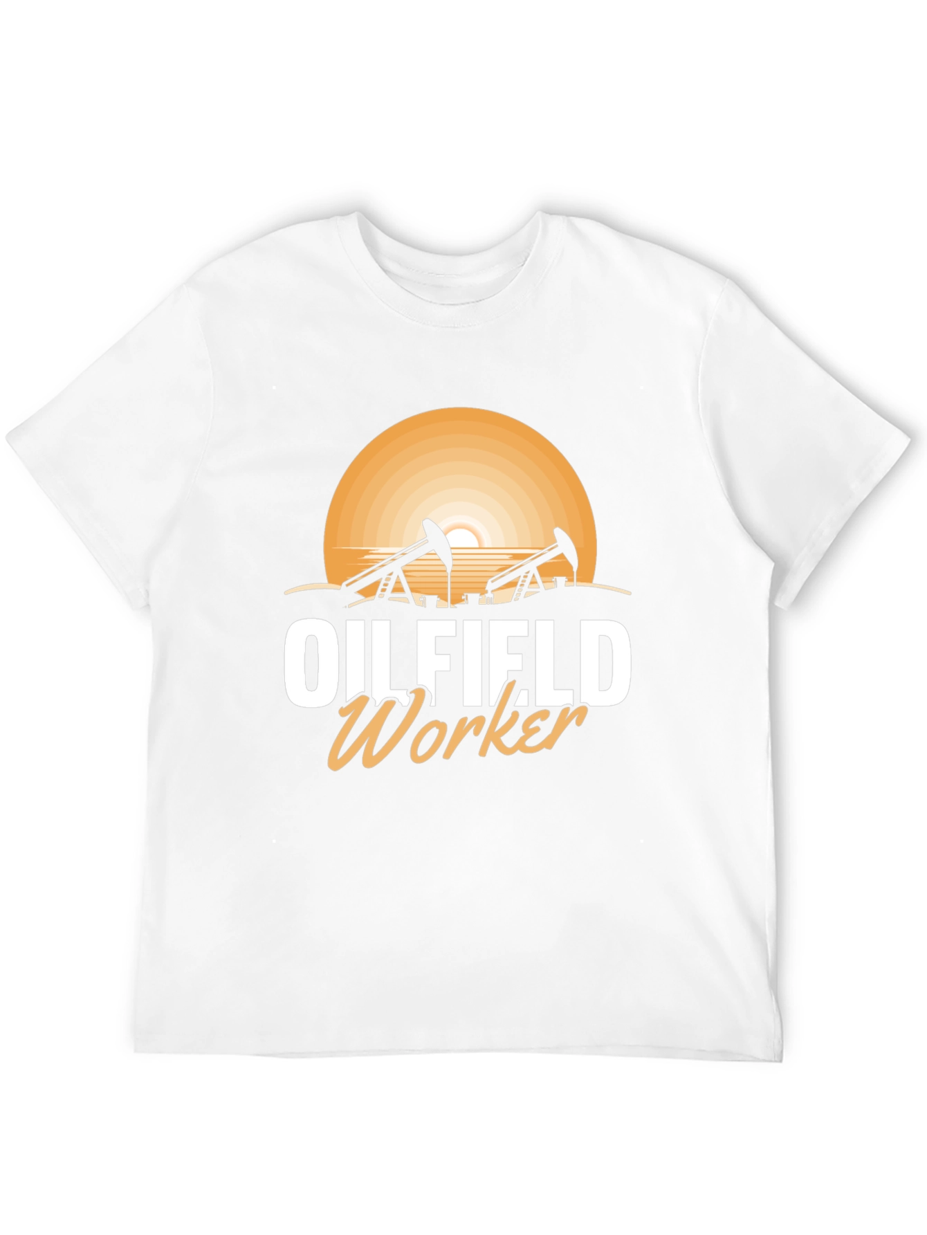 Oilfield Worker Graphic Tee - Sunset Design