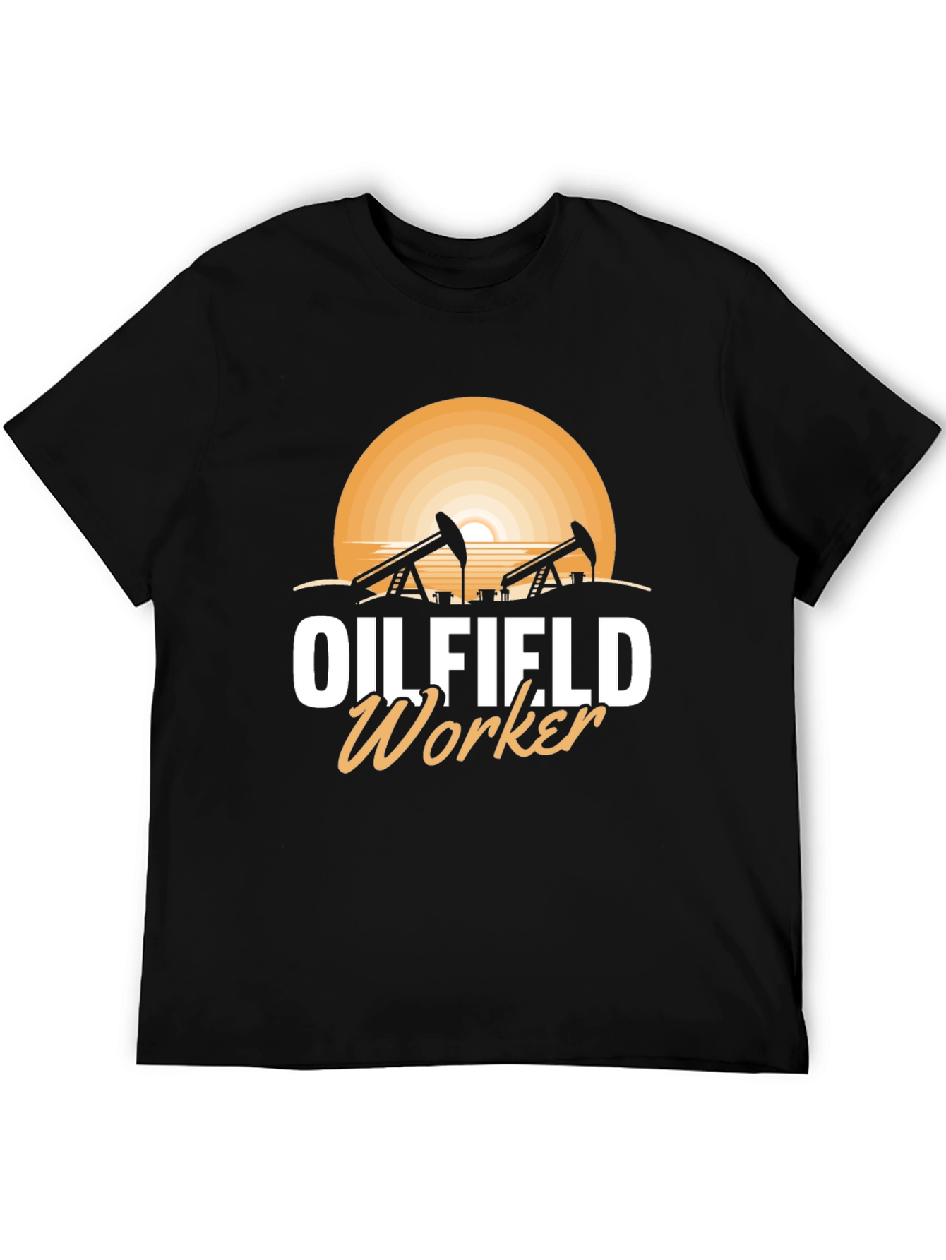 Oilfield Worker Graphic Tee - Sunset Design