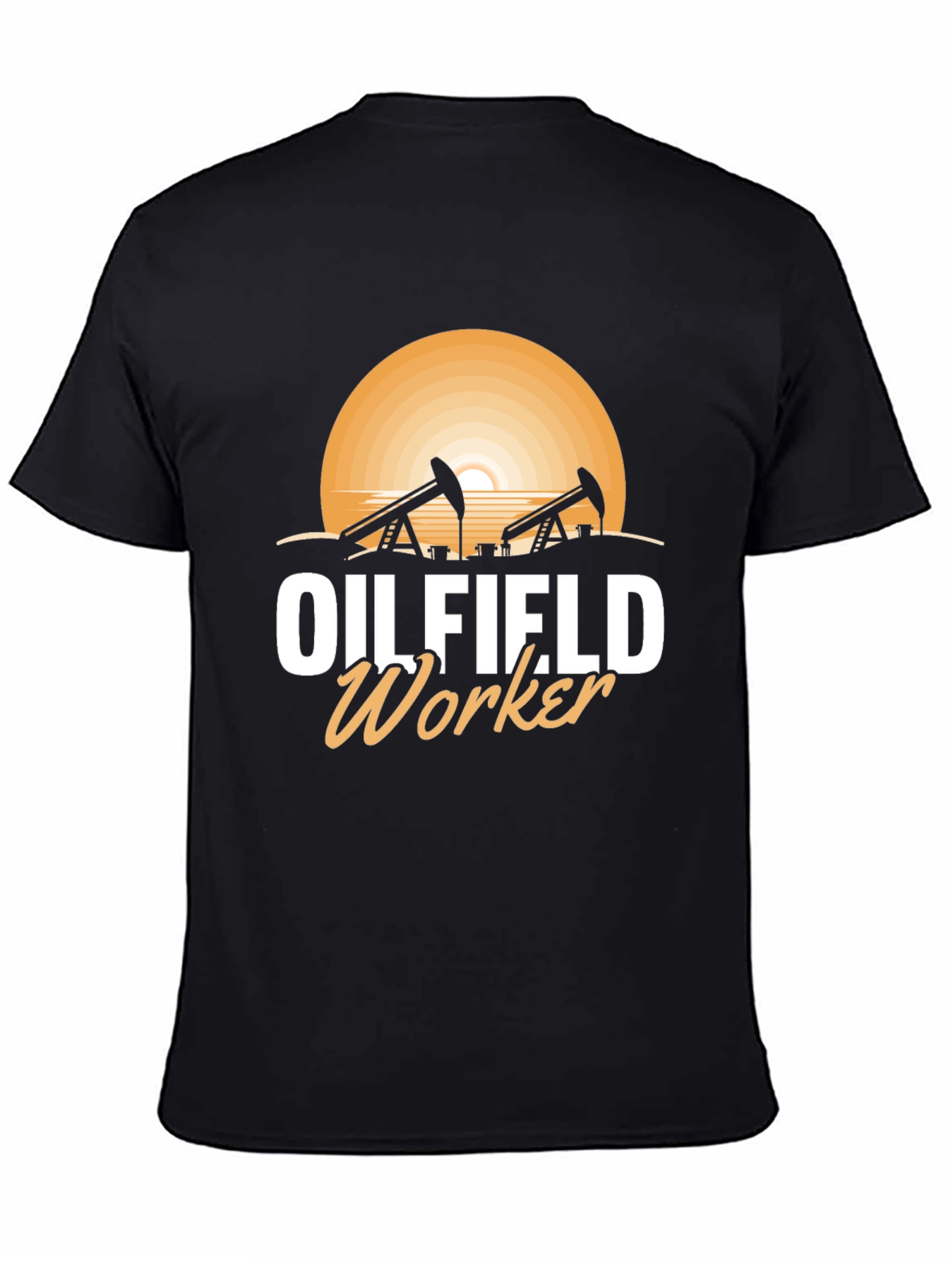 Oilfield Worker Graphic Tee - Sunset Design