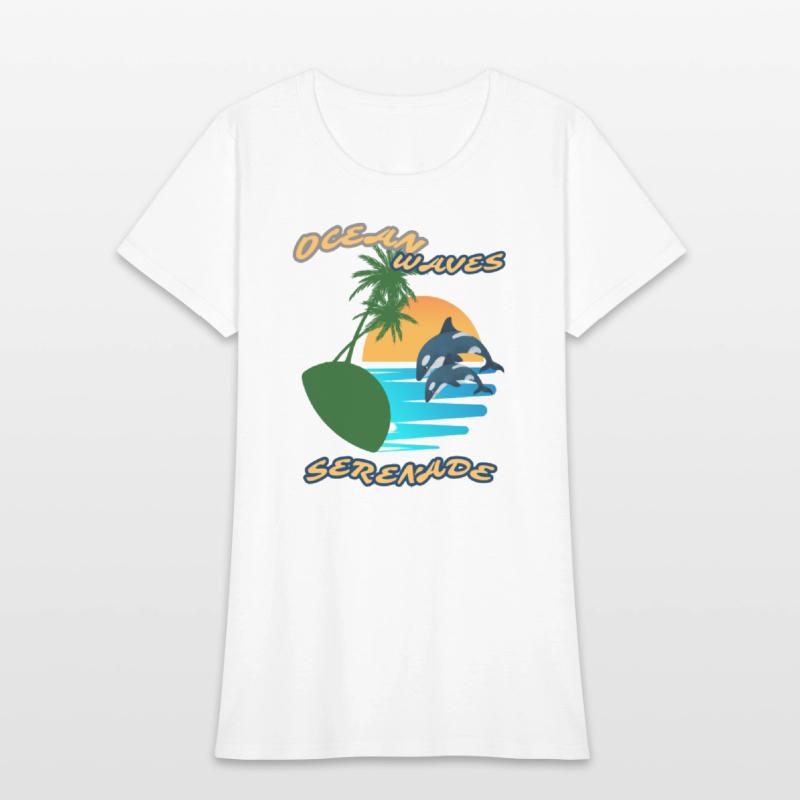 Summer serenade Fun day Ocean wave inspired Tee