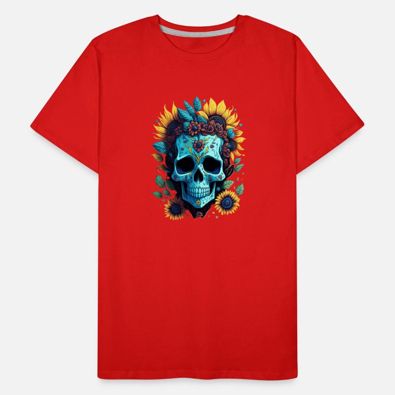 Sunflowers and Skull