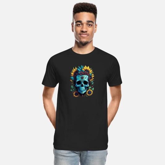 Sunflowers and Skull