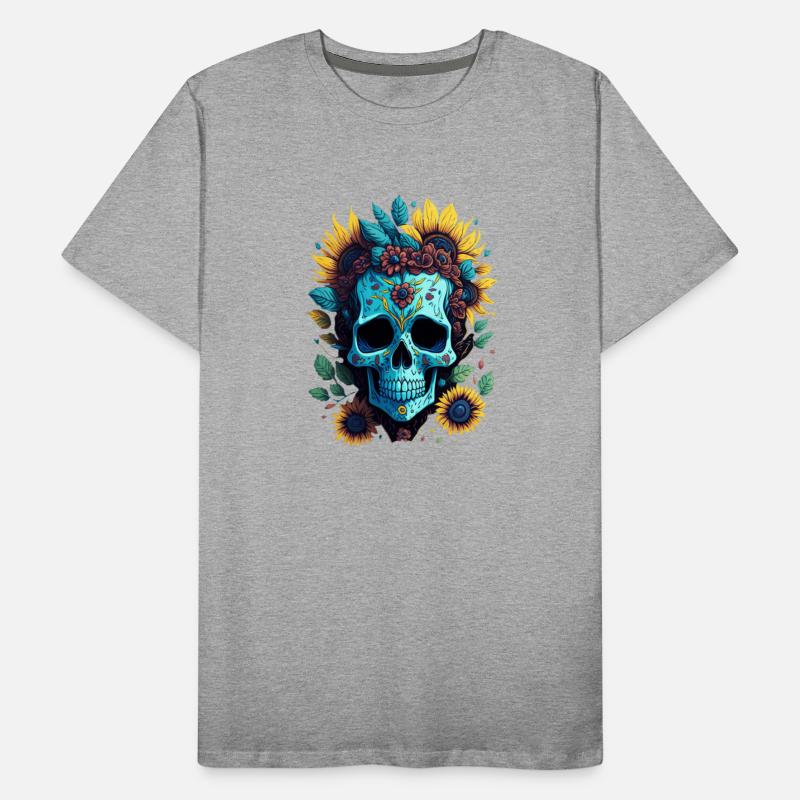 Sunflowers and Skull