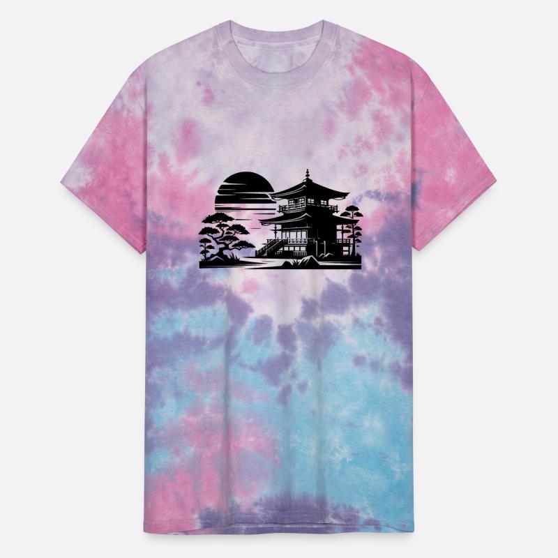 Sunset Temple Asian Landscape