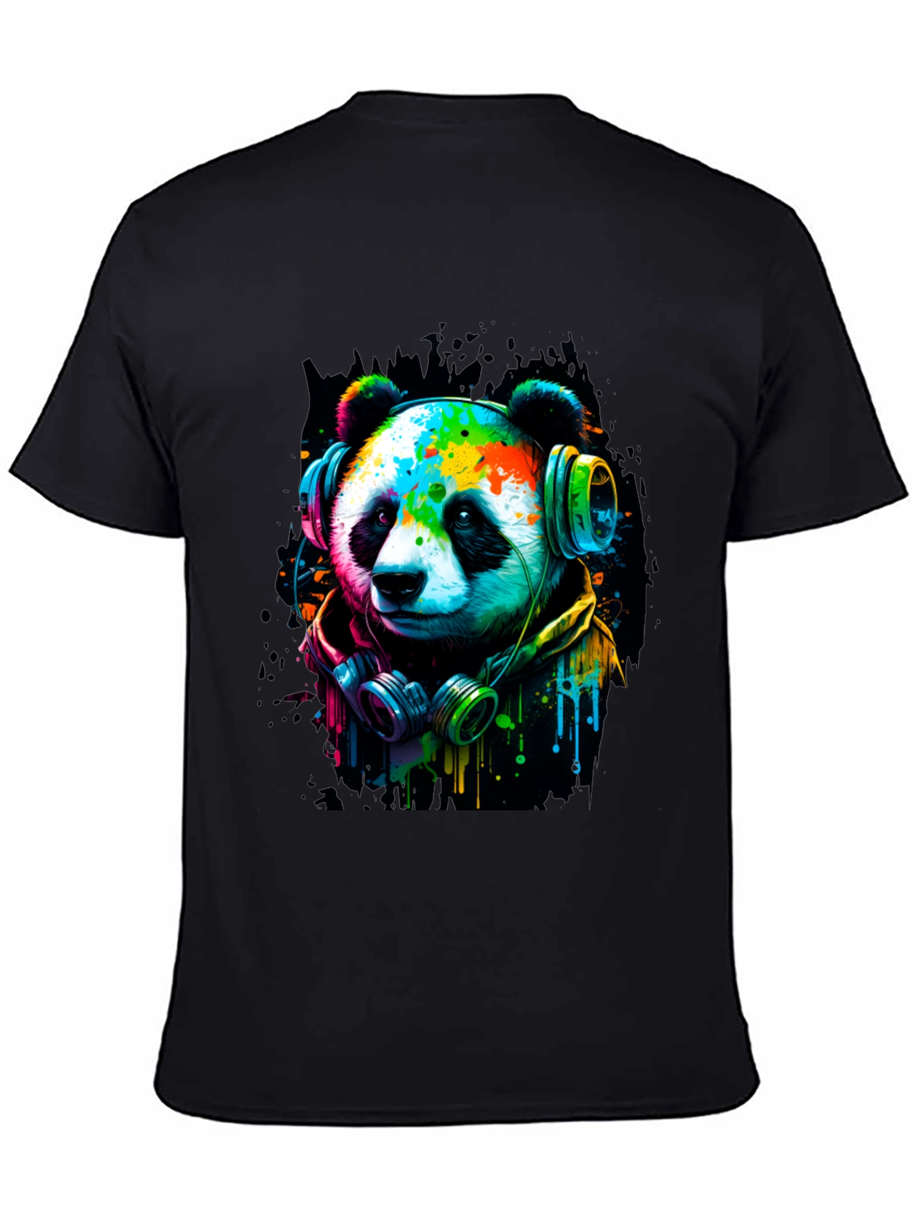 Cool Panda with Headphones Graphic Tee