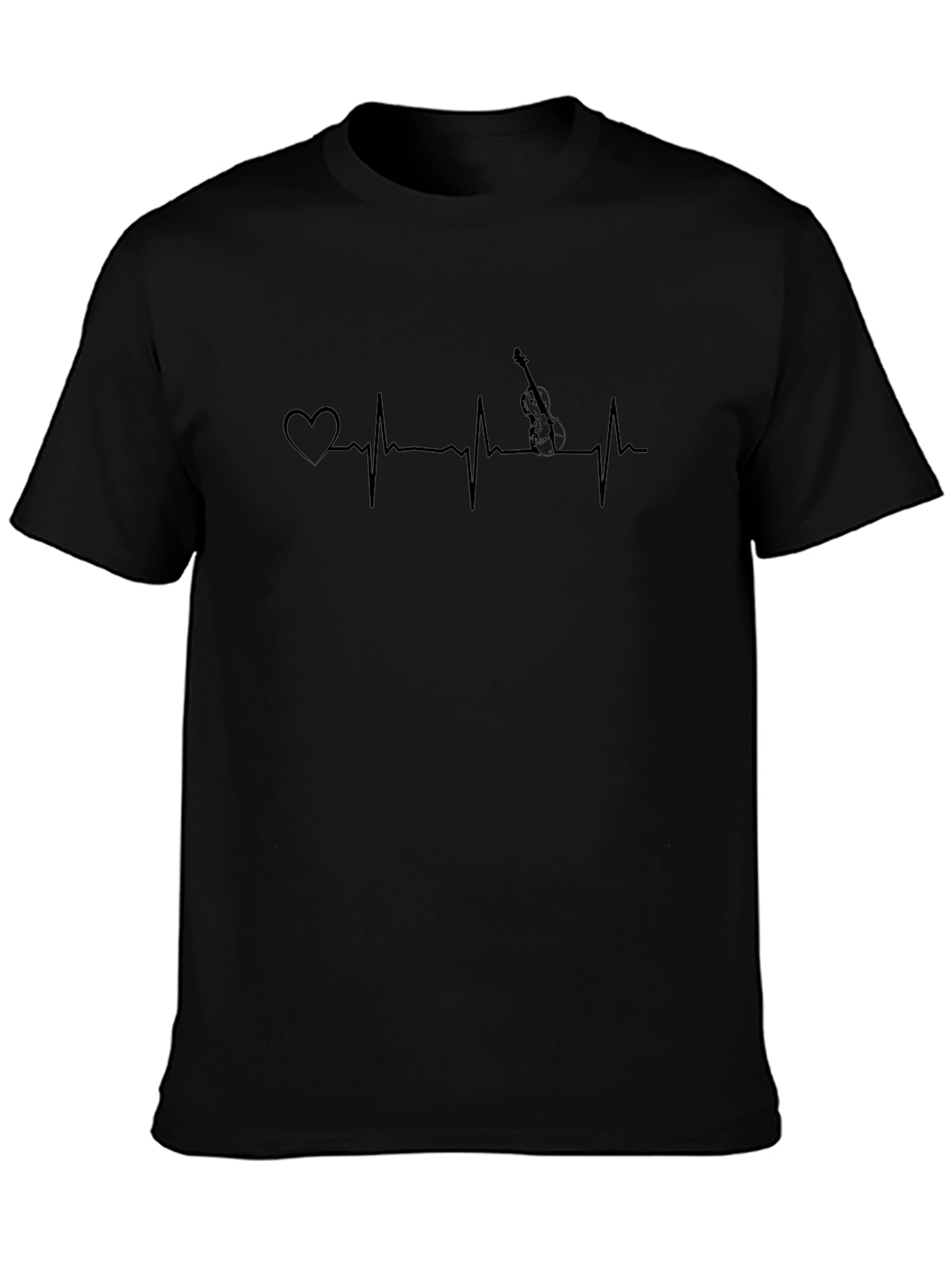 Heartbeat Violin Graphic T-Shirt