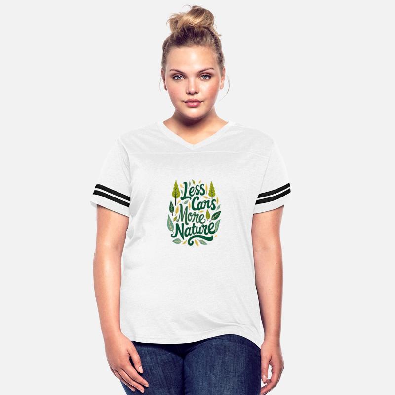 T-Shirt, Less Cars, More Nature | Retro Eco Design