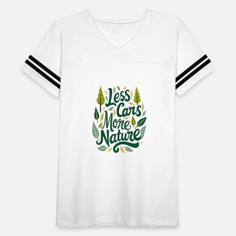 T-Shirt, Less Cars, More Nature | Retro Eco Design