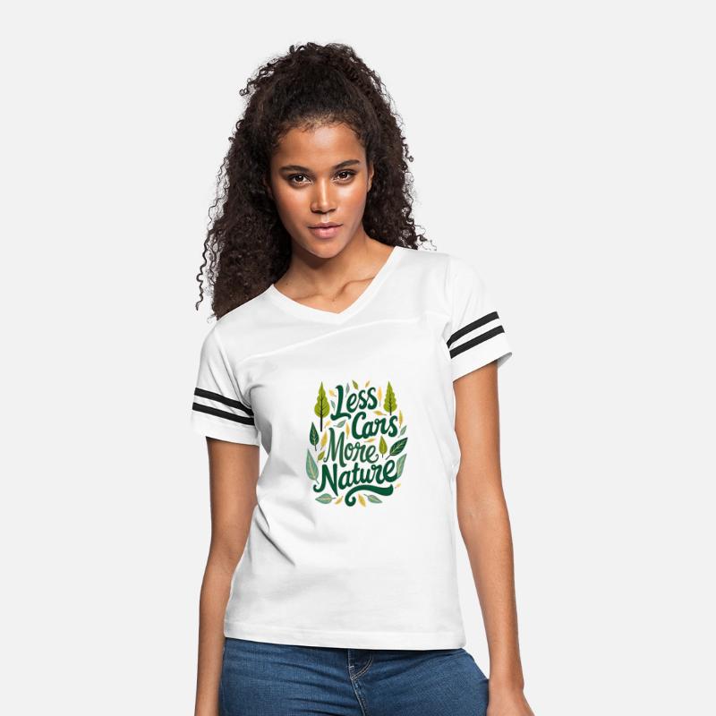 T-Shirt, Less Cars, More Nature | Retro Eco Design