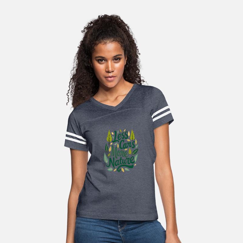 T-Shirt, Less Cars, More Nature | Retro Eco Design