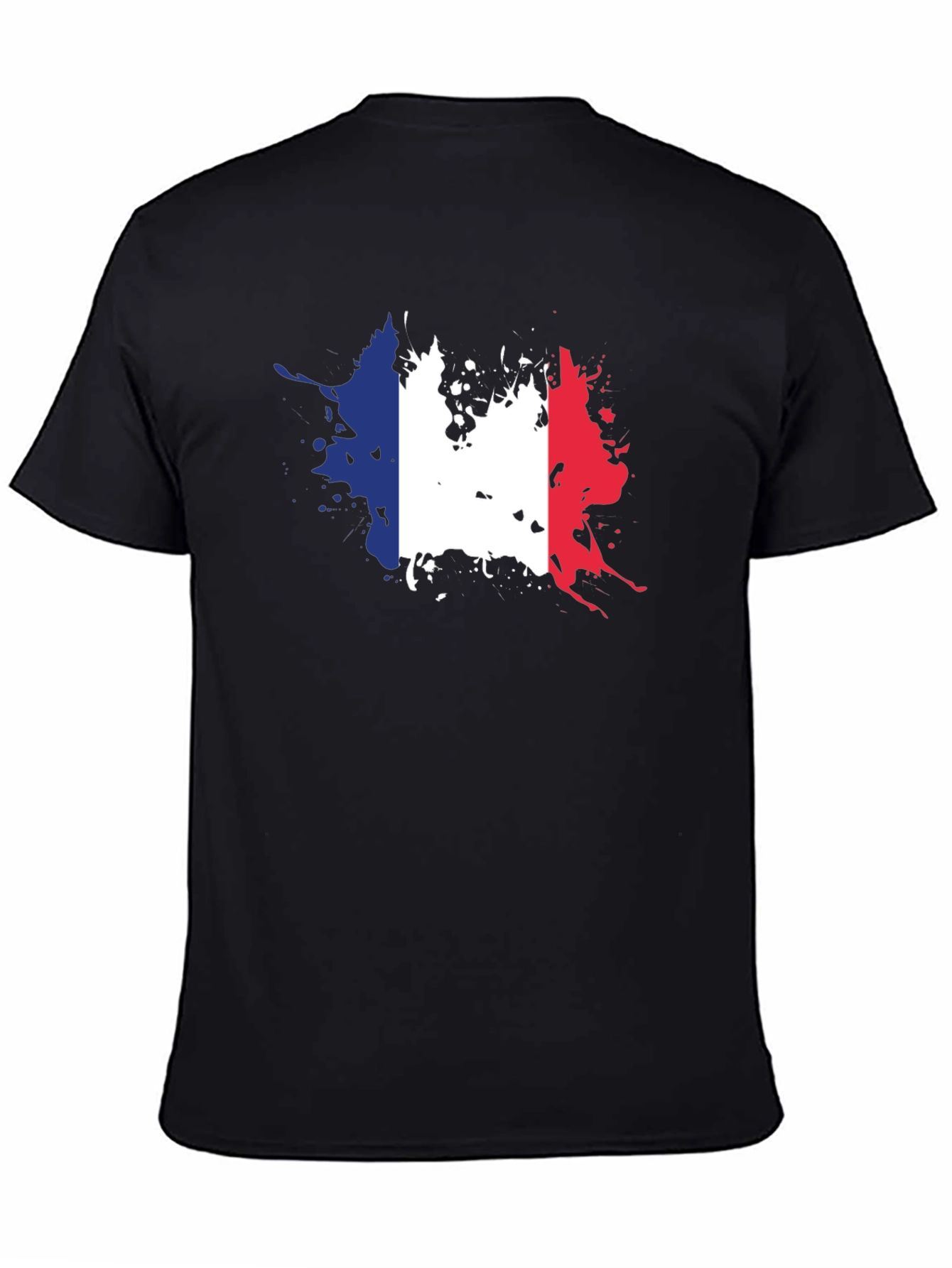 France Flag Splatter Graphic T-Shirt