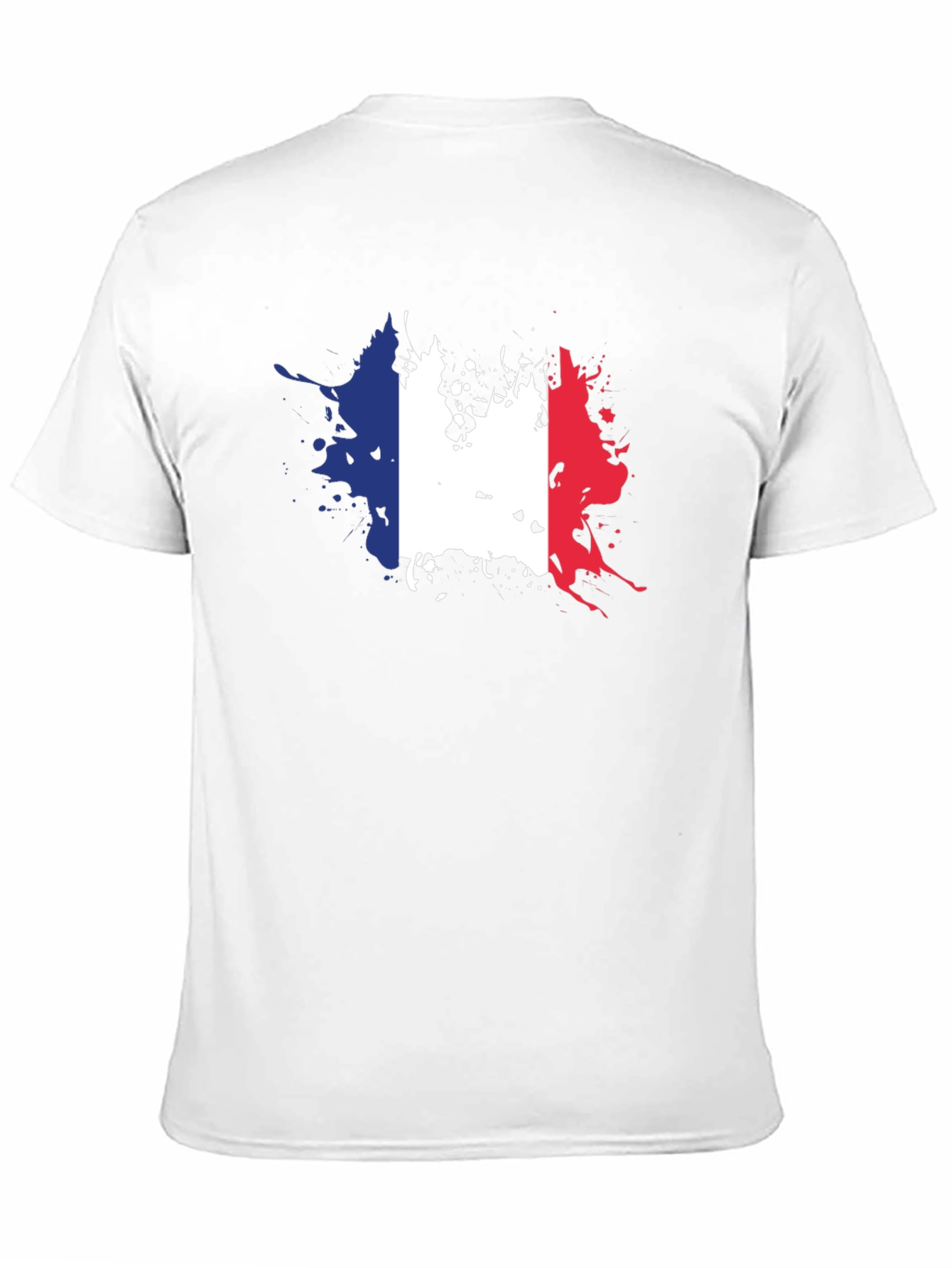 France Flag Splatter Graphic T-Shirt