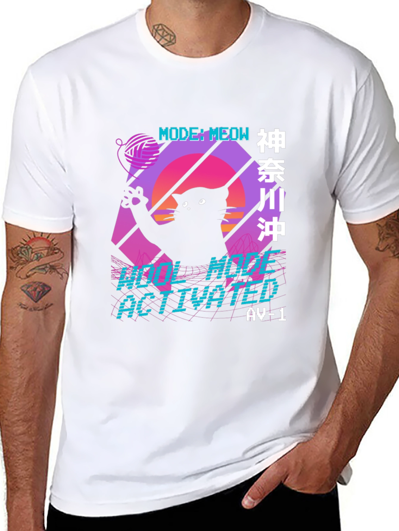 Retro Cat Meow Mode Activated T-Shirt